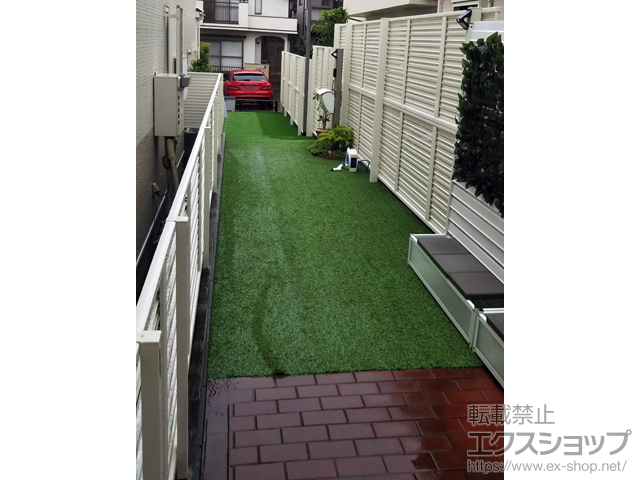 千葉県柏市ののフェンス・柵 ミエーネフェンス 目隠しルーバータイプ 自由柱施工 施工例