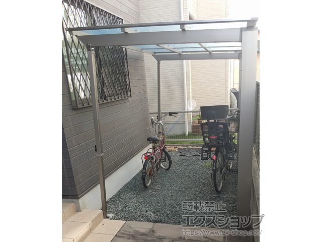 熊本県熊本市ののサイクルポート・駐輪場 ネスカFミニ (フラットスタイル) 積雪〜20cm対応 施工例