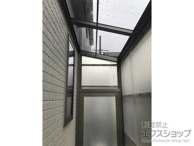 千葉県柏市ののストックヤード スピーネストックヤードF型 波板タイプ ヤード仕様 積雪〜20cm対応 施工例