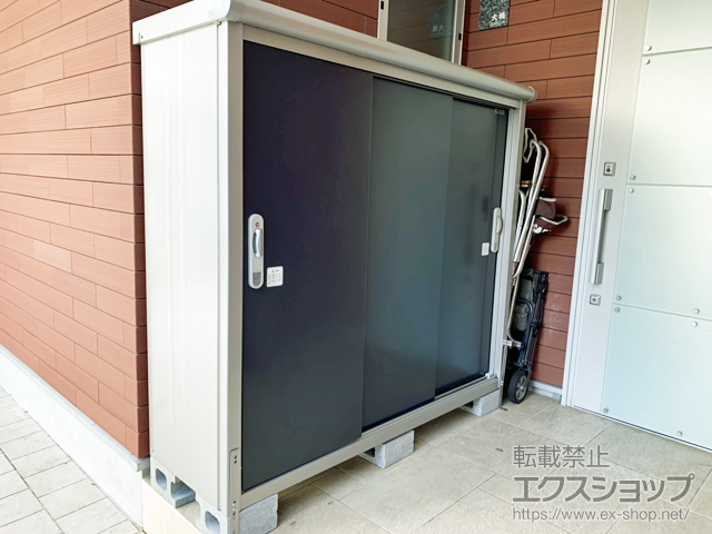 東京都目黒区のの物置・屋外倉庫 エスモ 一般型 1650×520×1501 ESE-1605E-SM 施工例