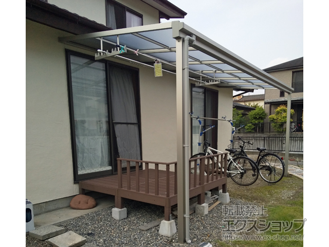 大分県大分市ののテラス屋根 ソラリア F型 テラスタイプ 単体 積雪〜20cm対応 施工例