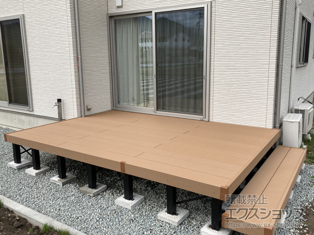 長野県千曲市ののウッドデッキ リウッドデッキ 200 施工例
