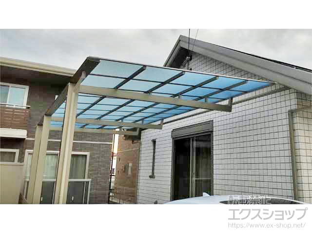 滋賀県草津市ののカーポート ニューマイリッシュ 延長 通常勾配 前上がり 積雪〜20cm対応 施工例