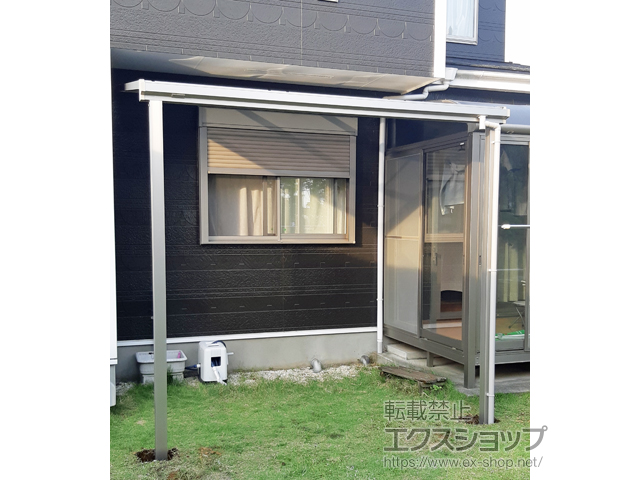 埼玉県幸手市ののテラス屋根 ソラリア F型 テラスタイプ 単体 積雪〜20cm対応 施工例