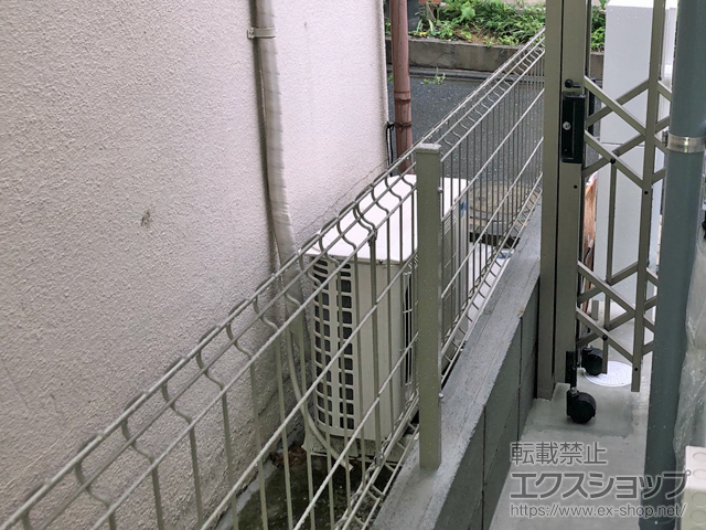 東京都葛飾区ののフェンス・柵 イーネットフェンス3F型＜水平地用＞ 自由柱施工 施工例