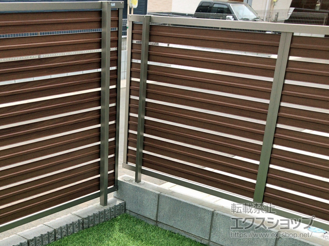 埼玉県鶴ヶ島市ののフェンス・柵 モクハイフェンス フリーポールタイプ 施工例