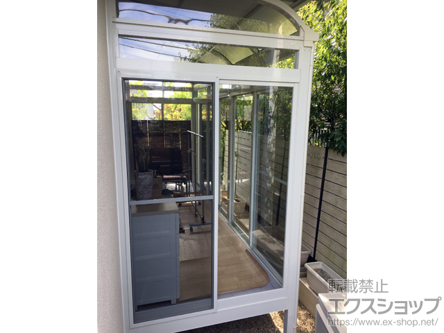京都府京都市ののテラス囲い・サンルーム サニージュ R型 床納まり ランマ付 積雪〜20cm対応 施工例