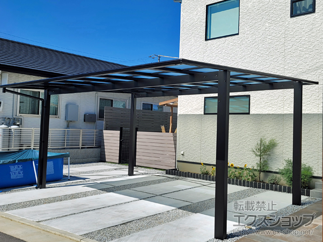 香川県高松市ののカーポート エフルージュ ツイン FIRST 積雪〜20cm対応 施工例