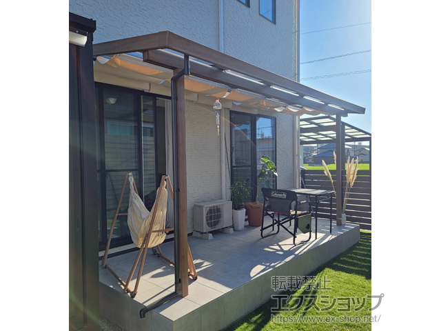 香川県高松市ののテラス屋根 シュエット テラスタイプ 単体 積雪〜20cm対応 施工例