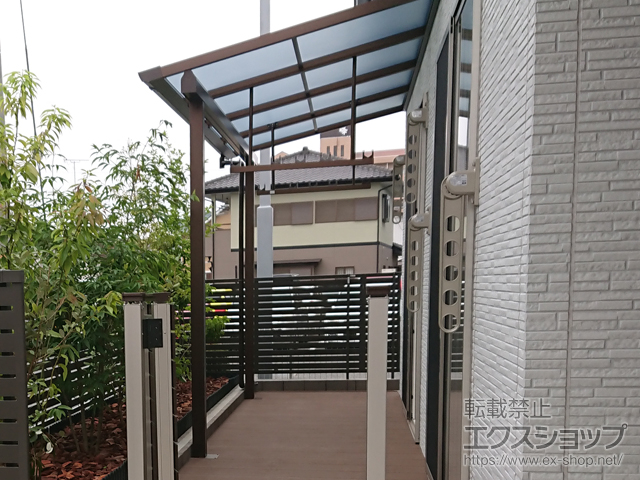 栃木県宇都宮市ののテラス屋根 ソラリア F型 テラスタイプ 単体 積雪〜20cm対応 施工例