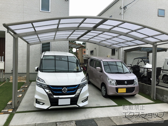 静岡県浜松市ののカーポート プレシオスポート ワイド 積雪〜20cm対応 施工例