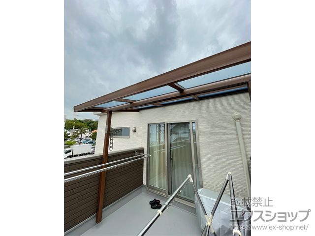 兵庫県西宮市ののバルコニー・ベランダ屋根 シュエット 屋根タイプ 単体 積雪〜20cm対応 施工例
