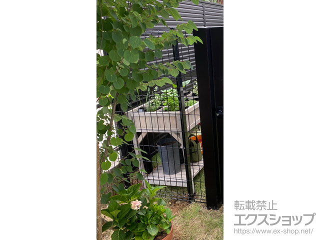 千葉県柏市ののフェンス・柵 イーネットフェンス A1F型 自由柱施工 施工例