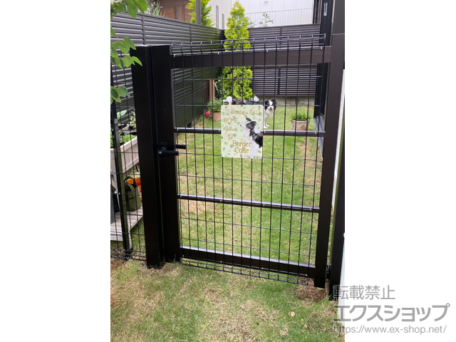 千葉県柏市のの門扉 イーネット門扉A1型 片開き 門柱使用 施工例