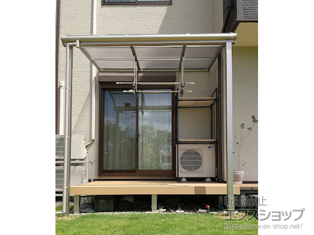 千葉県茂原市ののテラス屋根 ソラリア R型 テラスタイプ 単体 積雪〜20cm対応 施工例