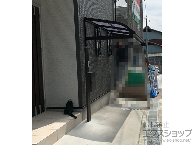 大阪府吹田市ののテラス屋根 ソラリア R型 ルーフタイプ 単体 積雪〜20cm対応 施工例