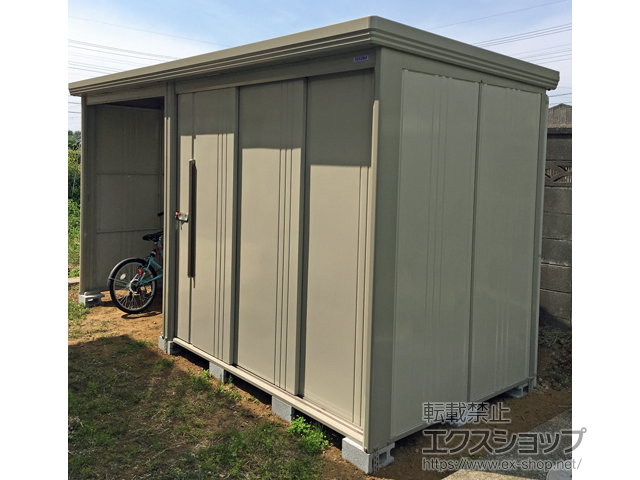 埼玉県白岡市のの物置・屋外倉庫 Mr.ストックマン プラスアルファ 一般型 4047×1590×2110（物置幅2,200mm）（TP-40R15） TP-40R15-W 施工例