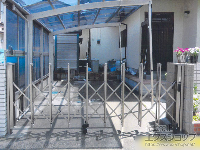 千葉県野田市ののカーゲート トリップゲートII 1型 シンプル ノンレール 片開き 30S 施工例