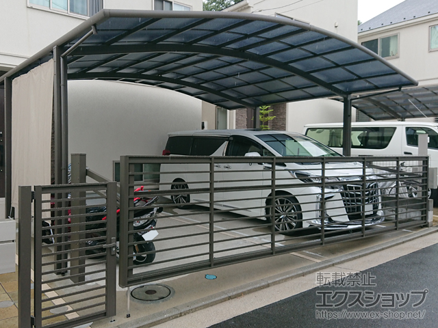 神奈川県横浜市ののカーゲート ワイドオーバードアS1型 電動式 施工例