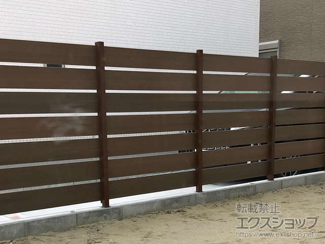 宮城県仙台市ののフェンス・柵 プラド/one ジョイントあり仕様 板隙間20mm　板材7段 施工例