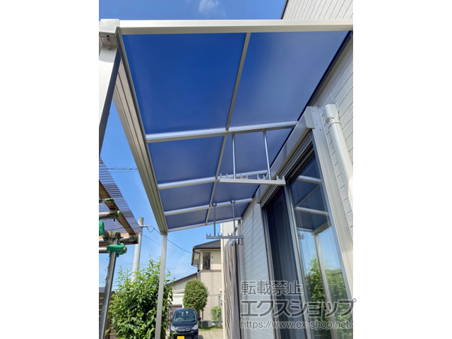 熊本県上益城郡益城町ののテラス屋根 ソラリア F型 テラスタイプ 単体 積雪〜20cm対応 施工例