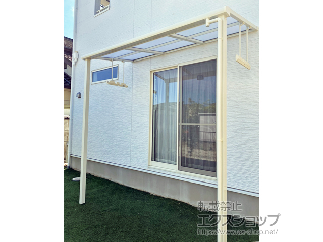 宮城県岩沼市ののテラス屋根 スピーネ F型 テラスタイプ 単体 積雪〜20cm対応 施工例