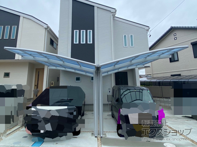 愛知県豊田市ののカーポート ネスカR (ラウンドスタイル) Y合掌 積雪〜20cm対応 施工例