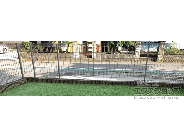 茨城県つくばみらい市ののフェンス・柵 メッシュフェンス G10 自由柱　 施工例