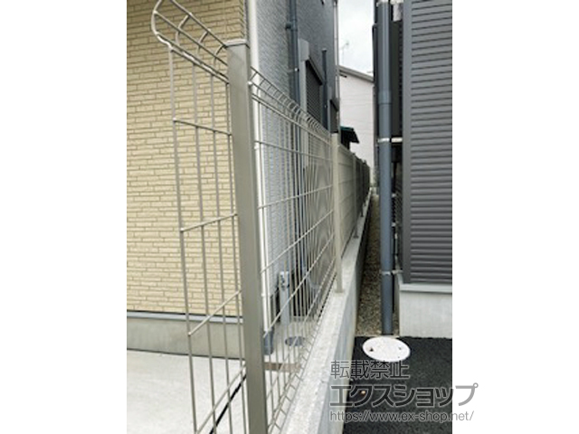 東京都江戸川区ののフェンス・柵 イーネットフェンス 3F型・自由柱施工 施工例