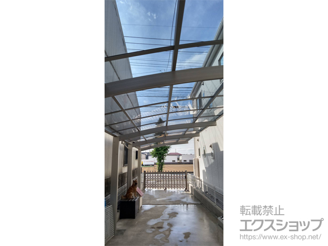 埼玉県越谷市ののカーポート プレシオスポート 縦連棟 積雪〜20cm対応 施工例