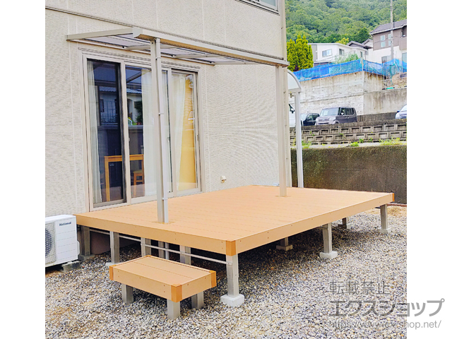 岡山県備前市ののテラス屋根 ソラリア F型 テラスタイプ 単体 積雪〜20cm対応 施工例