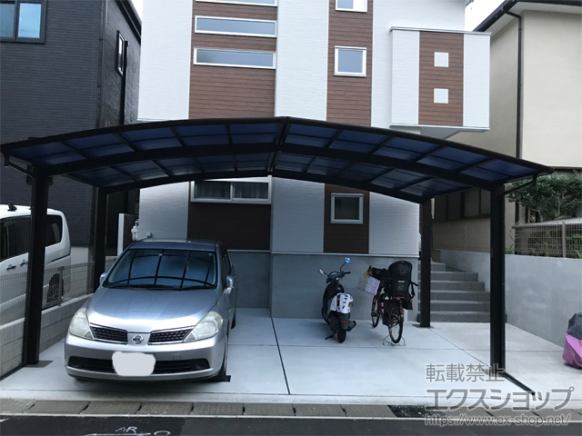 京都府宇治市ののカーポート レイナポートグラン M合掌　積雪〜20cm対応 施工例