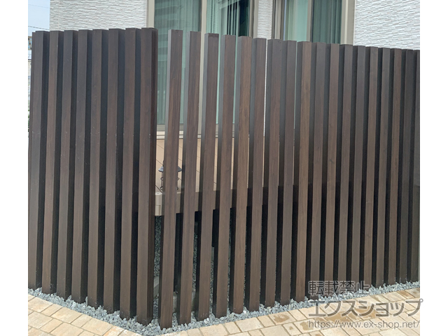 大阪府堺市ののフェンス・柵 デザイナーズパーツ 枕木材 施工例