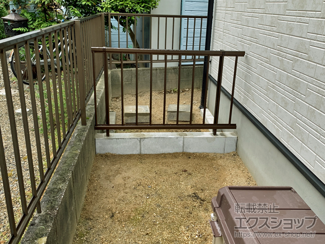 愛知県知立市ののフェンス・柵 ミエッタフェンス 防犯たて格子タイプ 自由柱施工 施工例