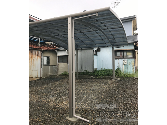 愛知県名古屋市ののカーポート ネスカR (ラウンドスタイル) ワイド 積雪〜20cm対応 施工例