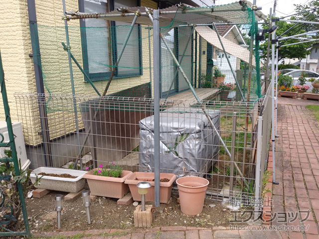 山梨県南アルプス市ののフェンス・柵 ユメッシュHR型 フリー支柱タイプ 施工例