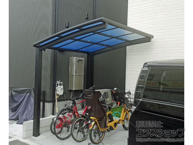 大阪府茨木市ののサイクルポート・駐輪場 ネスカRミニ (ラウンドスタイル) 積雪〜20cm対応 施工例