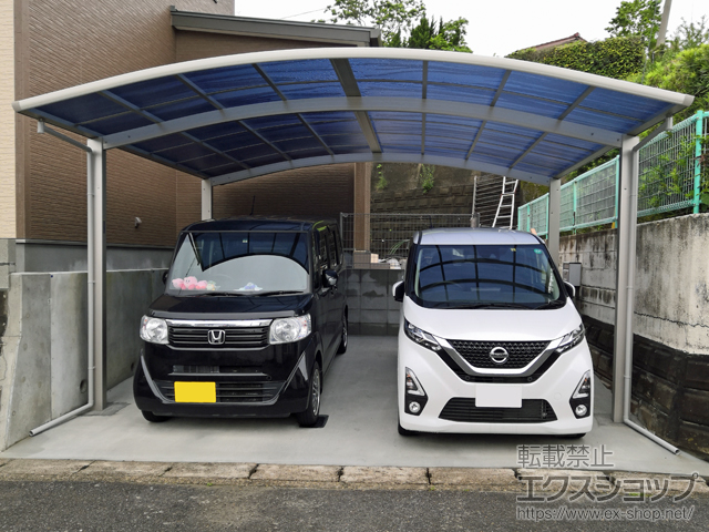 宮崎県宮崎市ののカーポート プレシオスポート ワイド 積雪〜20cm対応 施工例