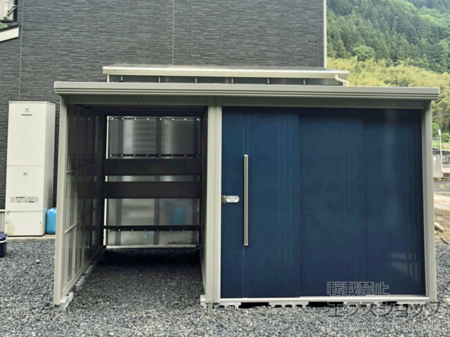 島根県鹿足郡津和野町のの物置・屋外倉庫 Mr.ストックマン プラスアルファ 多雪型 結露減少型 3715×2622×2110 TP-SZ3726-DB 施工例