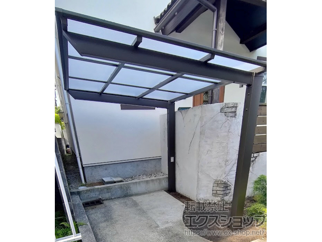 兵庫県尼崎市ののサイクルポート・駐輪場 ネスカFミニ (フラットスタイル) 積雪〜20cm対応 施工例