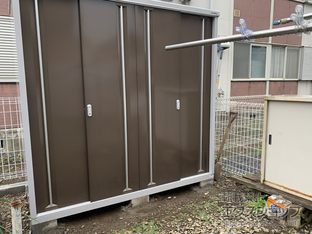 栃木県小山市のの物置・屋外倉庫 シンプリー 一般型 1940×905×1903 MJX-199E-【TB】 施工例