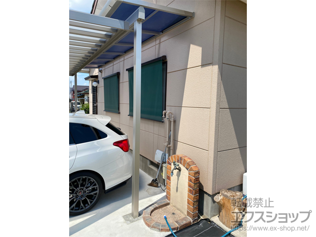 群馬県藤岡市ののテラス屋根 ソラリア F型 テラスタイプ 単体 積雪〜20cm対応 施工例
