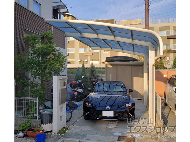 大阪府東大阪市ののカーポート レイナキャップポートグラン　積雪〜20cm対応 施工例