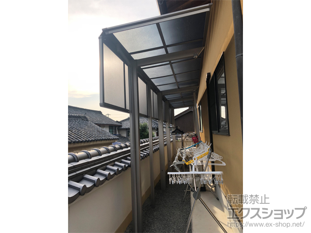 香川県観音寺市ののテラス屋根 フーゴF 独立テラスタイプ 連棟 積雪〜20cm対応 施工例
