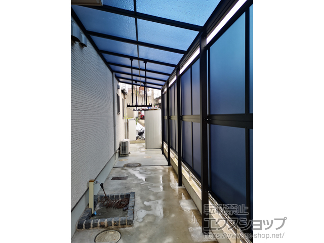 岡山県倉敷市ののテラス屋根 プレシオステラスII F型 テラスタイプ 単体 積雪〜20cm対応 施工例