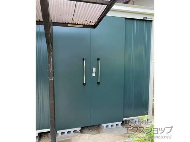 島根県益田市のの物置・屋外倉庫 ガーデンハウス DM-Z2513 一般型 2523×1323×2120 DM-Z2513-MG 施工例