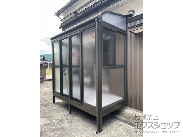 福井県大野市ののテラス囲い・サンルーム サニージュ R型 床納まり ランマ無 積雪〜100cm対応 施工例