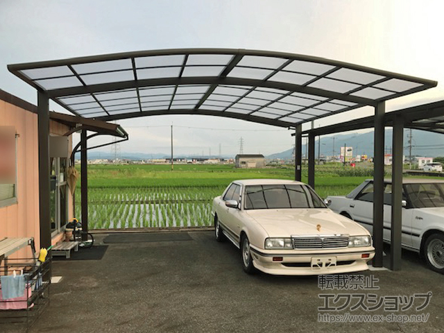 奈良県北葛城郡広陵町ののカーポート ネスカR (ラウンドスタイル) ワイド 積雪〜20cm対応 施工例