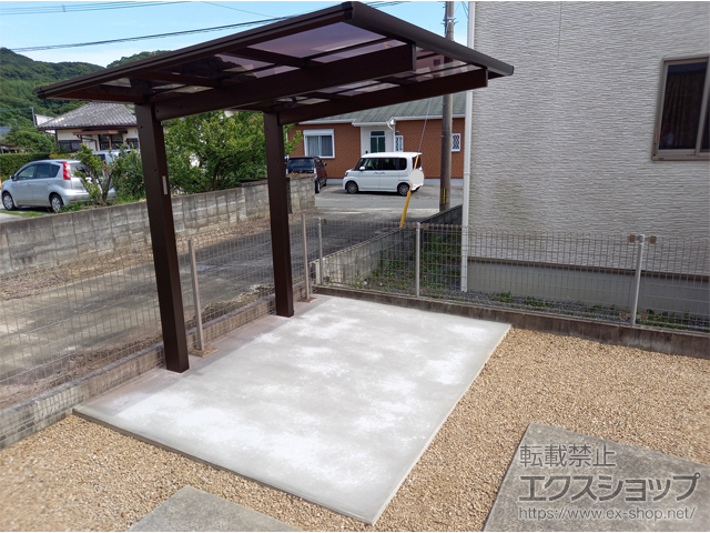 熊本県荒尾市ののサイクルポート・駐輪場 エフルージュグランミニ 積雪〜20cm対応 施工例