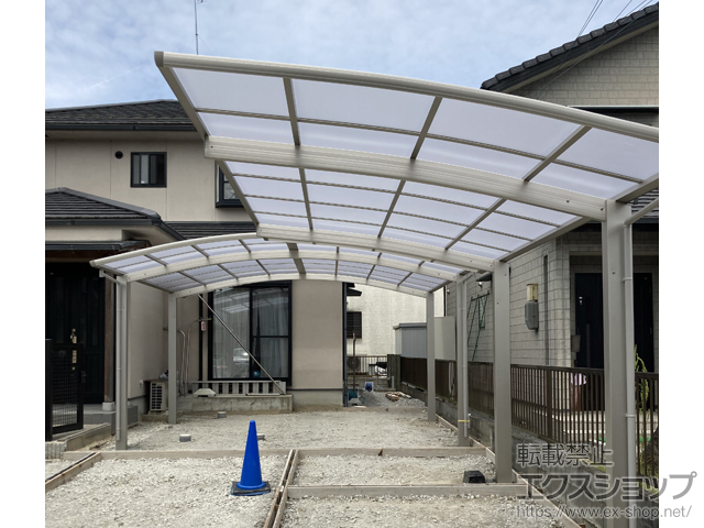 滋賀県近江八幡市ののカーポート プレシオスポート ワイド 積雪〜20cm対応 施工例